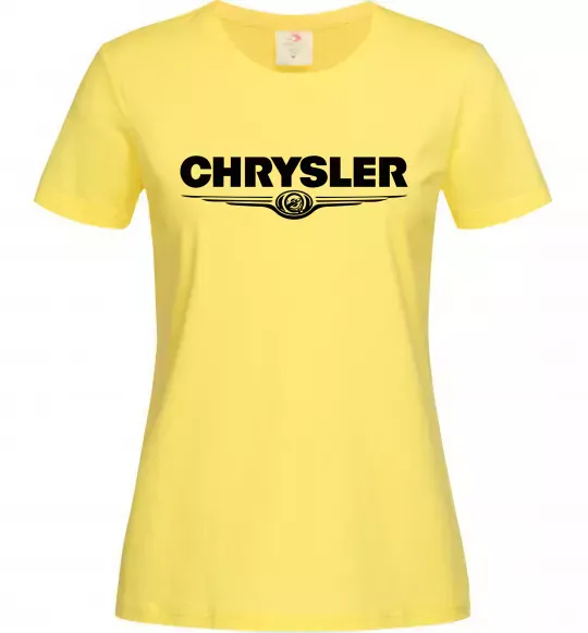 Женская футболка Chrysler logo Лимонный фото