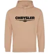 Мужская толстовка (худи) Chrysler logo Песочный фото