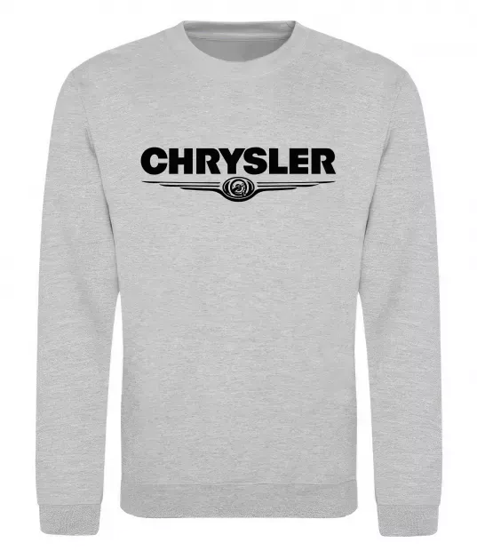 Свитшот Chrysler logo Серый меланж фото