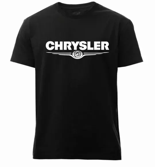 Чоловіча преміум футболка Chrysler logo Чорний фото