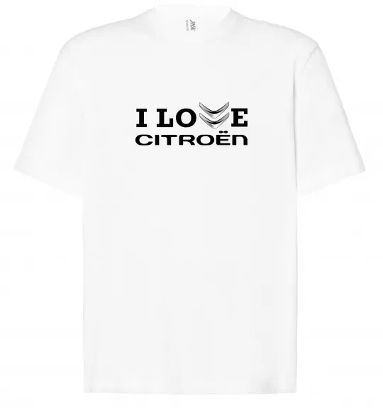 Футболка Оверсайз I love Citroen Білий фото