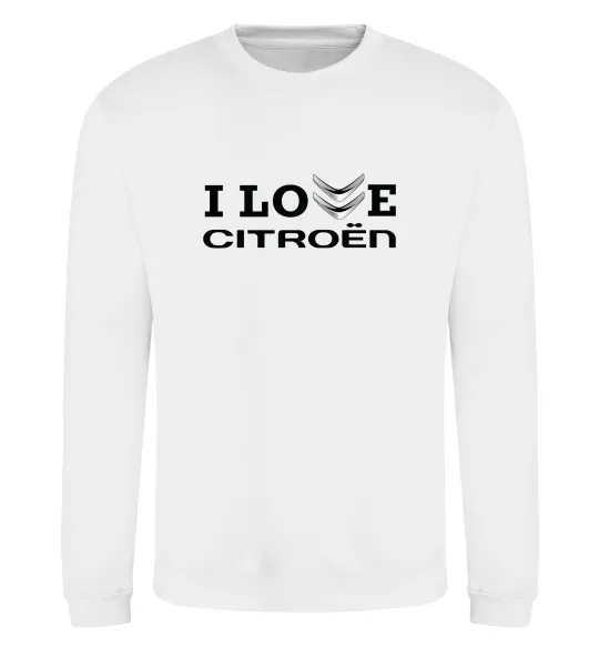 Свитшот I love Citroen Белый фото