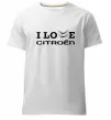 Чоловіча преміум футболка I love Citroen Білий фото