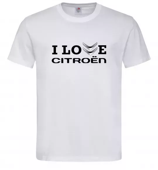 Чоловіча футболка I love Citroen Білий фото