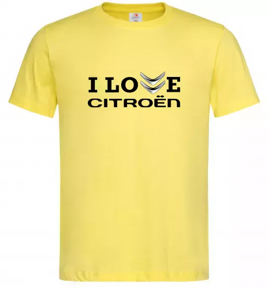 Чоловіча футболка I love Citroen Лимонний фото