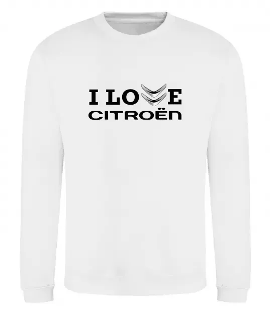 Світшот I love Citroen Білий фото