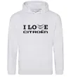 Чоловіча толстовка (худі) I love Citroen Сірий меланж фото