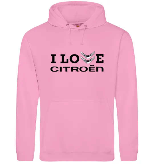Женская толстовка (худи) I love Citroen Розовый фото
