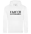 Жіноча толстовка (худі) I love Citroen Білий фото