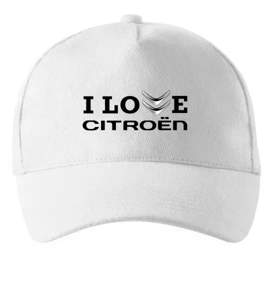 Кепка I love Citroen Білий фото