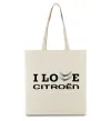 Еко-сумка I love Citroen Бежевий фото