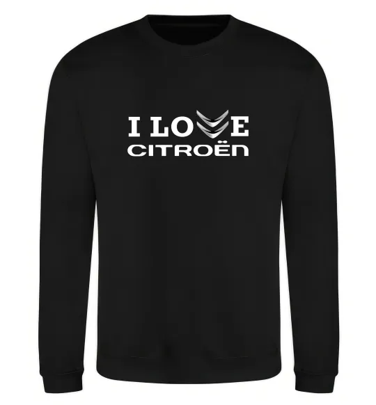 Свитшот I love Citroen Черный фото