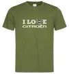 Чоловіча футболка I love Citroen Оливковий Чоловіча футболка I love Citroen Оливковий фото