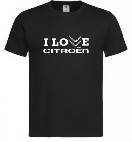 Чоловіча футболка I love Citroen Чорний фото