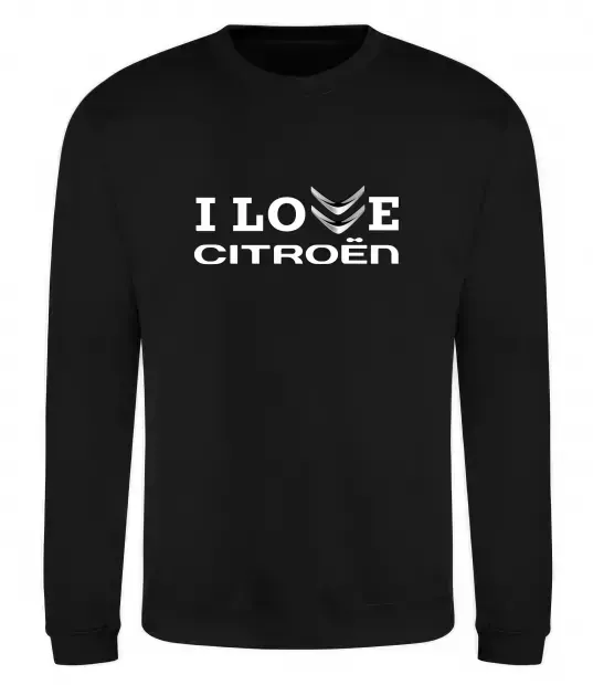 Світшот I love Citroen Чорний фото