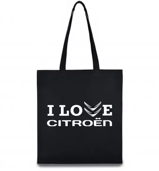Еко-сумка I love Citroen Чорний фото