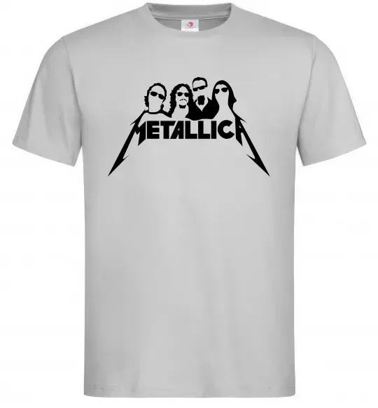 Чоловіча футболка Metallica band Сірий фото