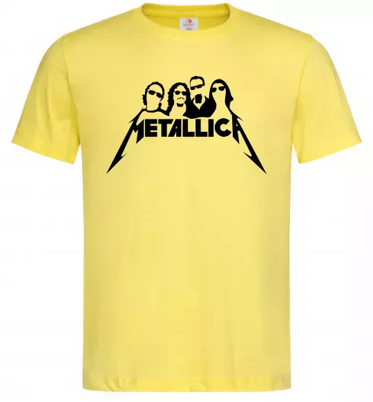 Чоловіча футболка Metallica band Лимонний фото