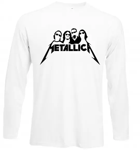 Лонгслив Metallica band Белый фото