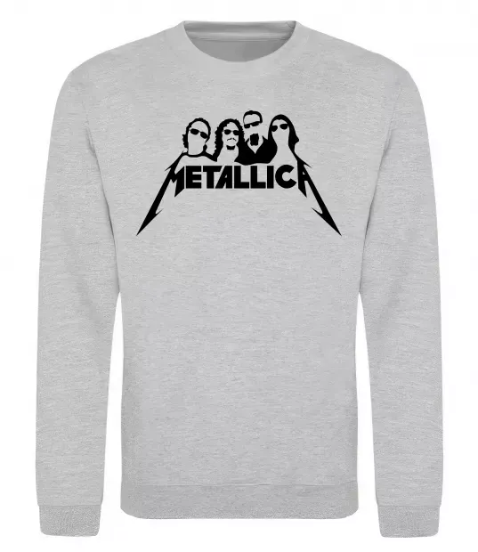 Свитшот Metallica band Серый меланж фото