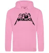 Мужская толстовка (худи) Metallica band Розовый фото