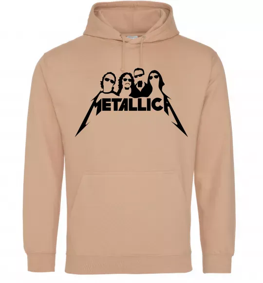 Чоловіча толстовка (худі) Metallica band Пісочний фото