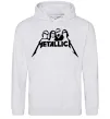 Женская толстовка (худи) Metallica band Серый меланж фото