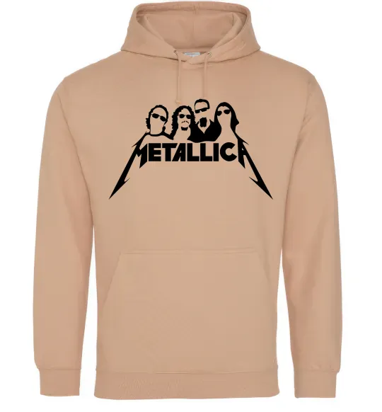 Женская толстовка (худи) Metallica band Песочный фото