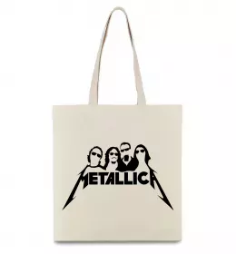 Эко-сумка Metallica band Бежевый фото