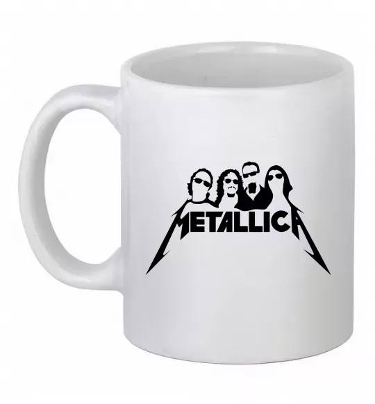Чашка керамическая Metallica band Белый фото