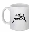 Чашка керамическая Metallica band Белый фото