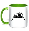 Чашка с цветной ручкой Metallica band Зеленый фото