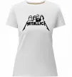 Жіноча преміум футболка Metallica band Білий фото