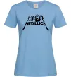 Жіноча футболка Metallica band Блакитний фото