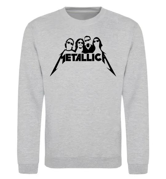 Свитшот Metallica band Серый меланж фото