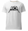 Мужская премиум футболка Metallica band Белый фото