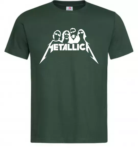 Чоловіча футболка Metallica band Темно-зелений фото