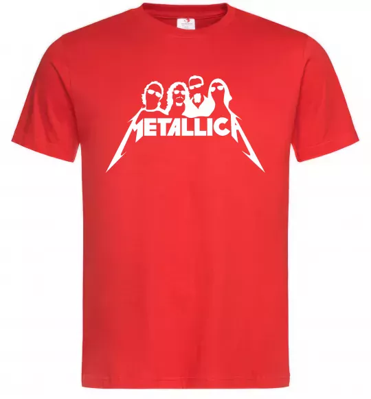 Чоловіча футболка Metallica band Червоний фото