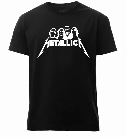 Мужская премиум футболка Metallica band Черный фото