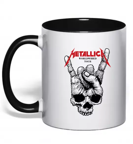 Чашка с цветной ручкой Worldwired tour Metallica Черный фото