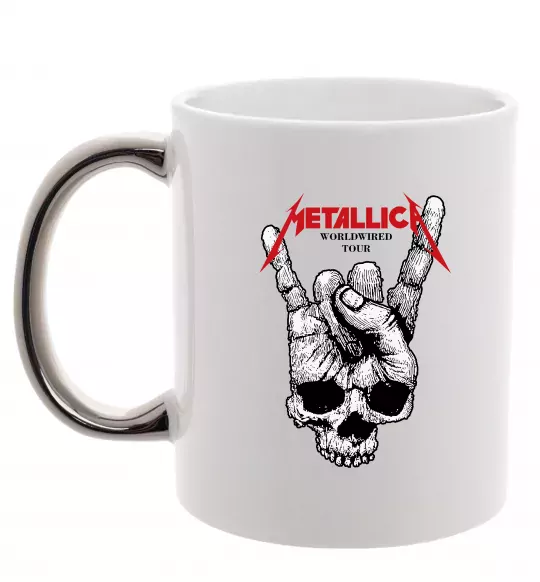 Чашка с цветной ручкой Worldwired tour Metallica Серебро фото