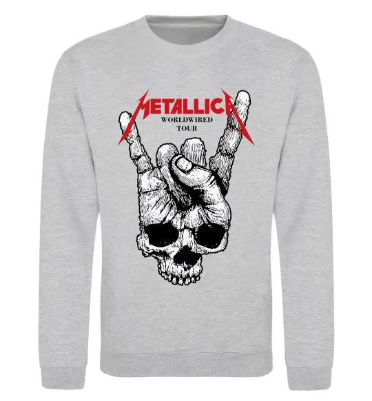 Свитшот Worldwired tour Metallica Серый меланж фото