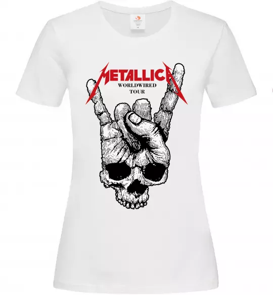 Женская футболка Worldwired tour Metallica Белый фото