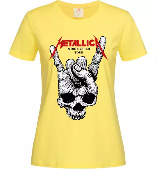 Женская футболка Worldwired tour Metallica Лимонный фото