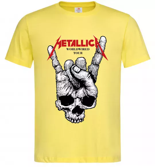 Чоловіча футболка Worldwired tour Metallica Лимонний фото