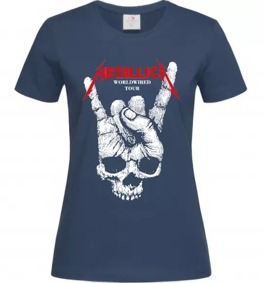 Женская футболка Worldwired tour Metallica Темно-синий фото