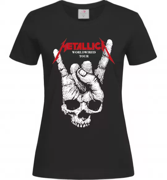 Женская футболка Worldwired tour Metallica Черный фото