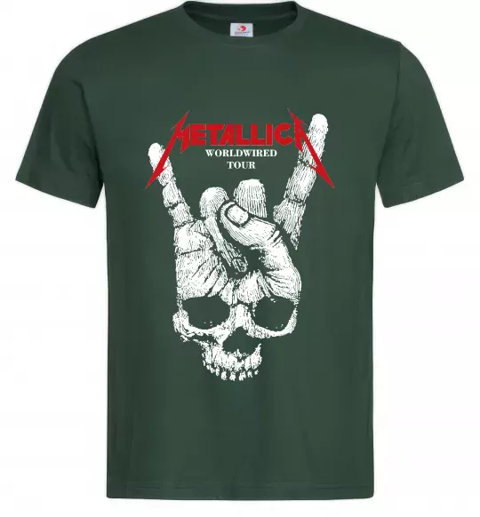 Чоловіча футболка Worldwired tour Metallica Темно-зелений фото
