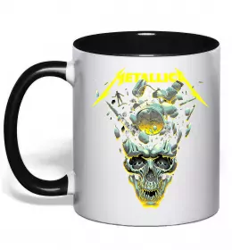 Чашка с цветной ручкой Metallica sad but true Голубой фото