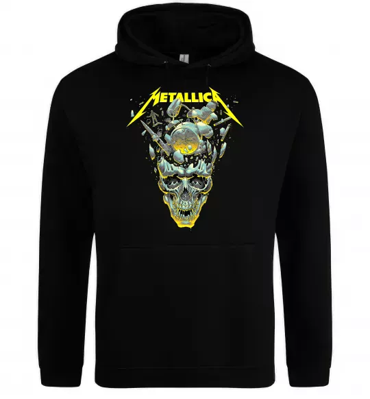 Мужская толстовка (худи) Metallica time skull Черный фото